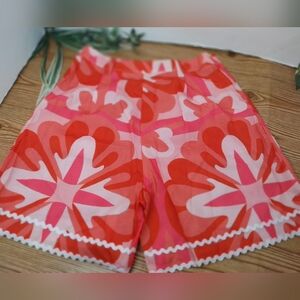 Vibrant Pink Patterned Women's Shorts